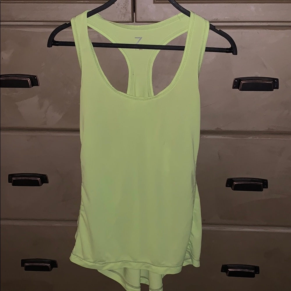Zella L yellow fluorescent tank top for workout